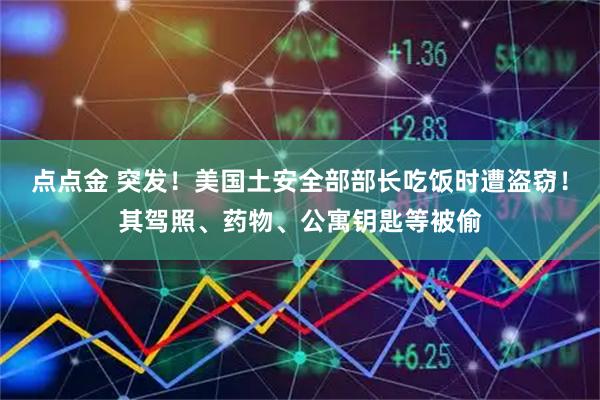 点点金 突发！美国土安全部部长吃饭时遭盗窃！其驾照、药物、公寓钥匙等被偷